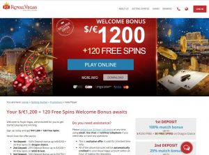 Royal Vegas Casino Screenshot #1