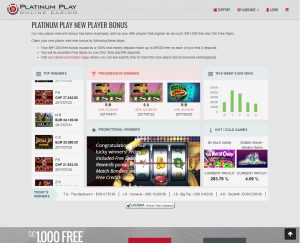 Platinum Play Casino Screenshot #1